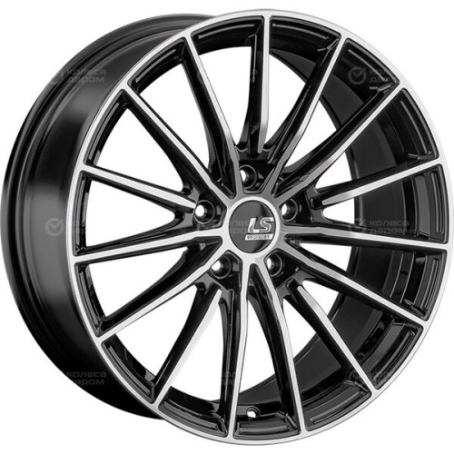 Колесный диск LS FlowForming LS RC63 8xR18 5x112 ET40 DIA66.6 черный полностью полированный