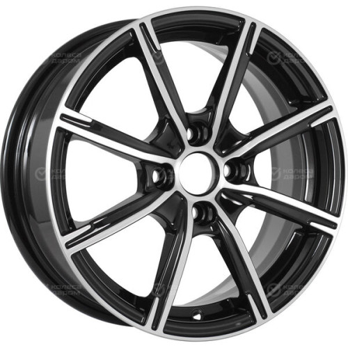 Колесный диск iFree Uno Калибр 6xR15 4x100 ET38 DIA67.1 чёрный глянцевый с полированной лицевой частью
