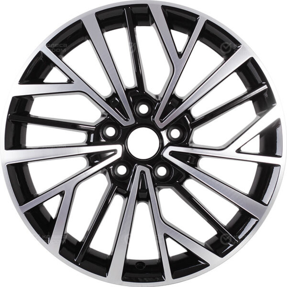 Колесный диск Carwel Токо 1717 7xR17 5x114.3 ET45 DIA60.1 черный глянцевый с полированной лицевой частью