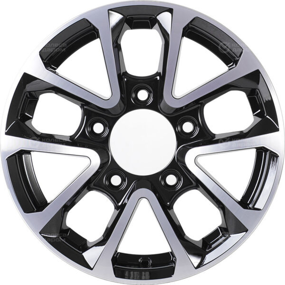 Колесный диск iFree Восток 6xR15 5x139.7 ET40 DIA98 чёрный глянцевый с полированной лицевой частью