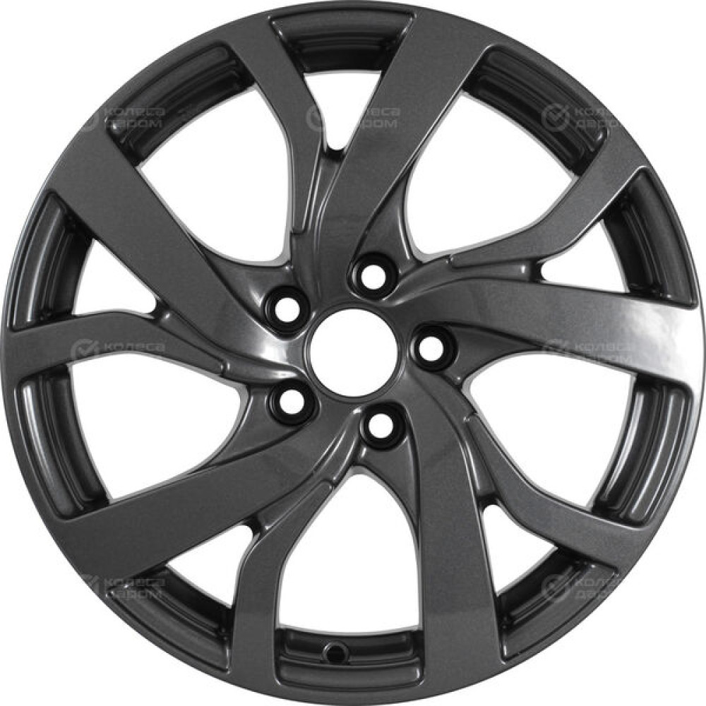 Колесный диск КиК Палермо-оригинал 6xR15 5x100 ET43 DIA57.1 (уценка) насыщенный темно-серый полностью полированный