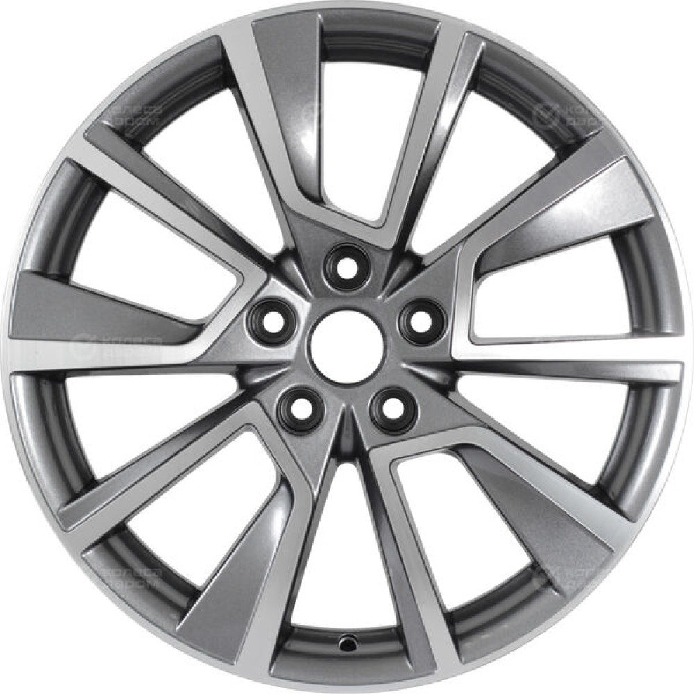 Колесный диск KHOMEN KHW1802 (Haval H6) 7xR18 5x114.3 ET40 DIA66.5 насыщенный темно-серый полностью полированный