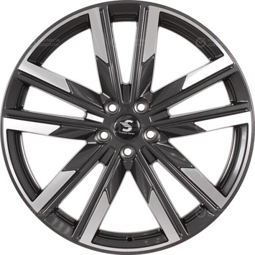Колесный диск СКАД Premium Series КР014 (20_Jetour T2) 8xR20 5x108 ET39 DIA60.1 серый глянцевый с полированной лицевой частью