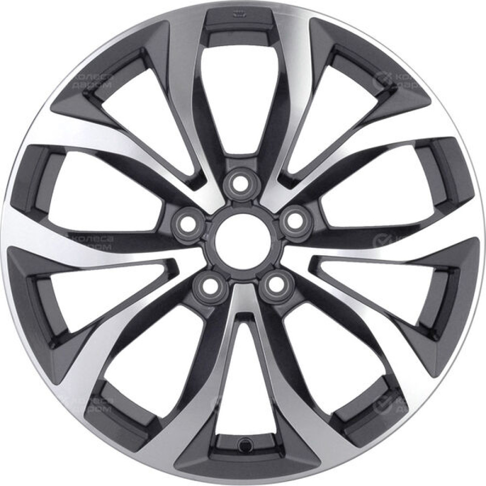 Колесный диск Replay NS234 7xR18 5x114.3 ET40 DIA66.1 глянцевый темно-серый с полированной лицевой частью