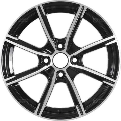 Колесный диск iFree Uno Калибр 6xR15 4x100 ET38 DIA67.1 чёрный глянцевый с полированной лицевой частью