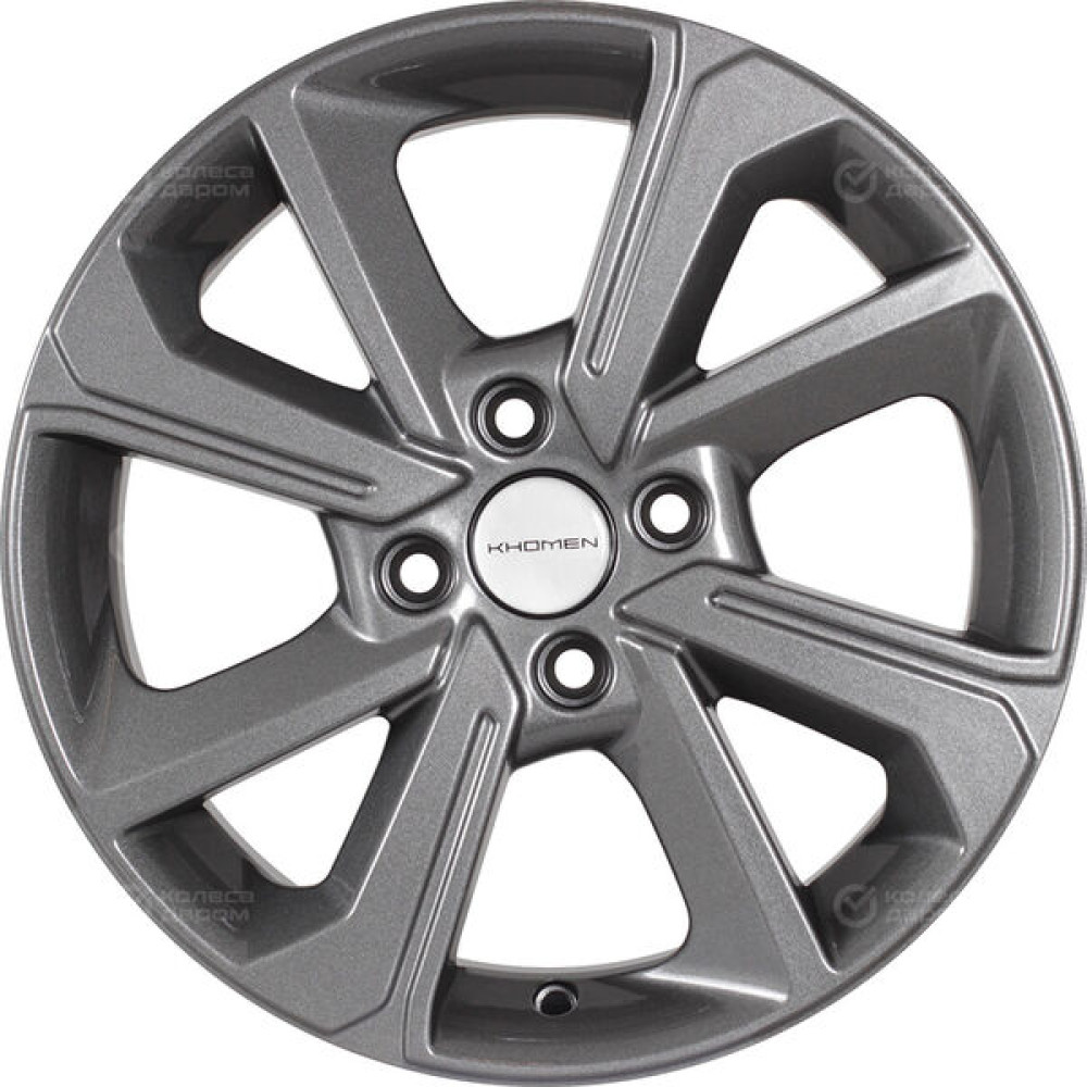 Колесный диск KHOMEN KHW1501 (15_Rio II) 6xR15 4x100 ET46 DIA54.1 насыщенный темно-серый