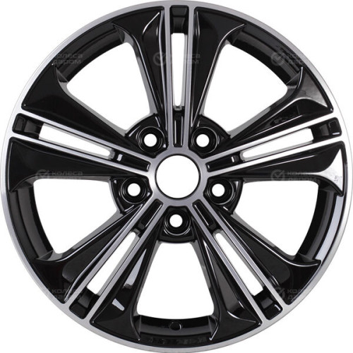 Колесный диск Carwel Исток 114 6xR16 5x112 ET48 DIA57.1 чёрный глянцевый с полированной лицевой поверхностью