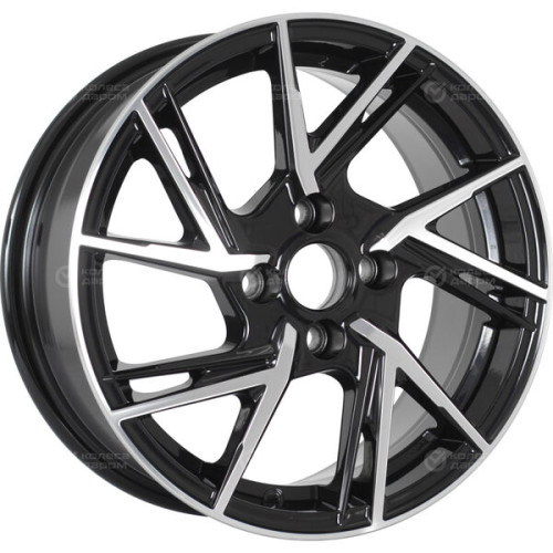 Колесный диск WUP Up115 6.5xR15 4x100 ET40 DIA60.1 черный глянцевый с полированными элементами лицевой поверхности
