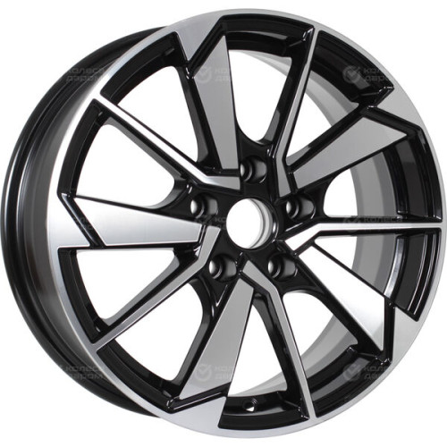 Колесный диск iFree Зиплайн 6.5xR16 5x114.3 ET35 DIA67.1 чёрный глянцевый с полированной лицевой частью