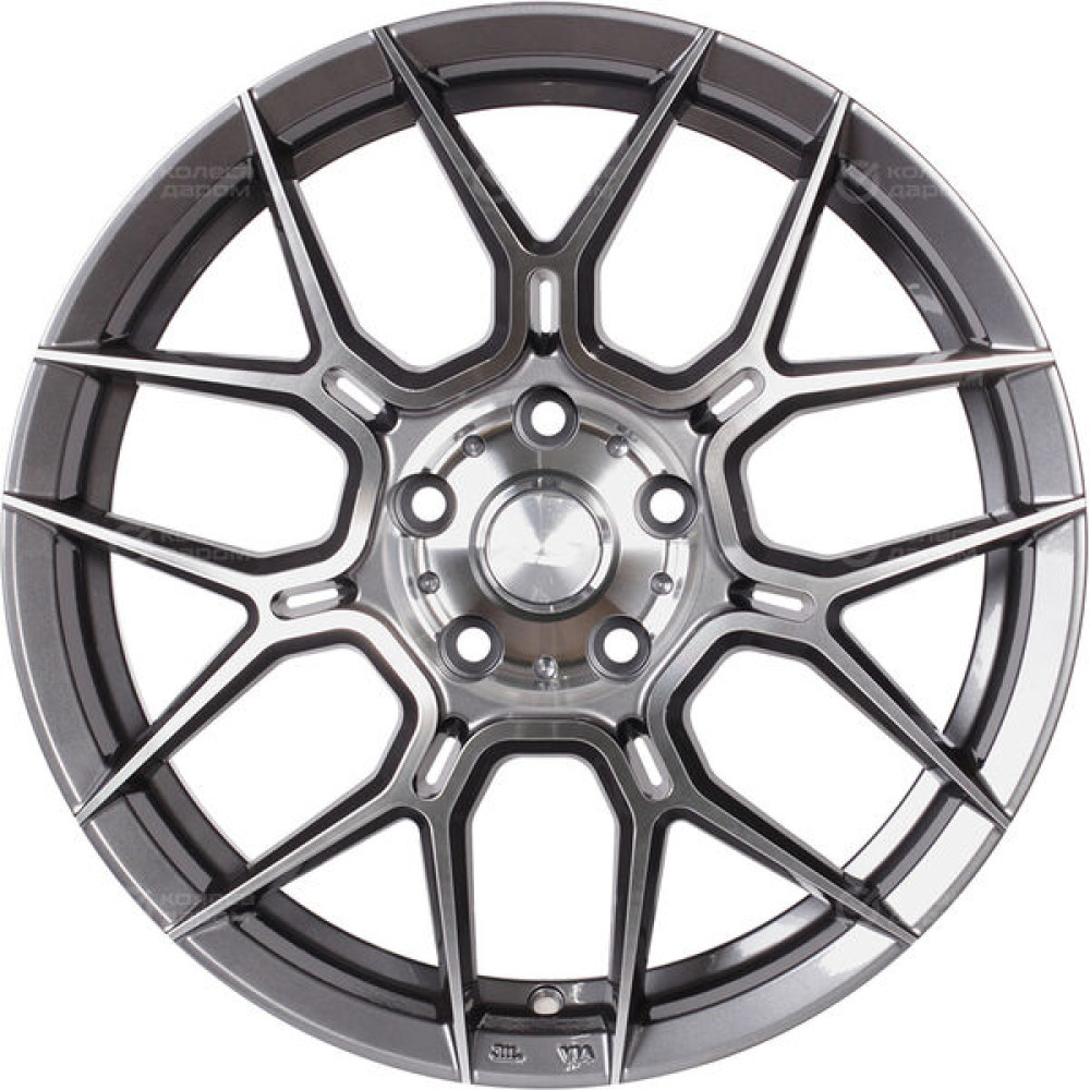 Колесный диск LS LS 1265 8xR18 5x114.3 ET35 DIA60.1 темно-серый матовый ,частично полированный