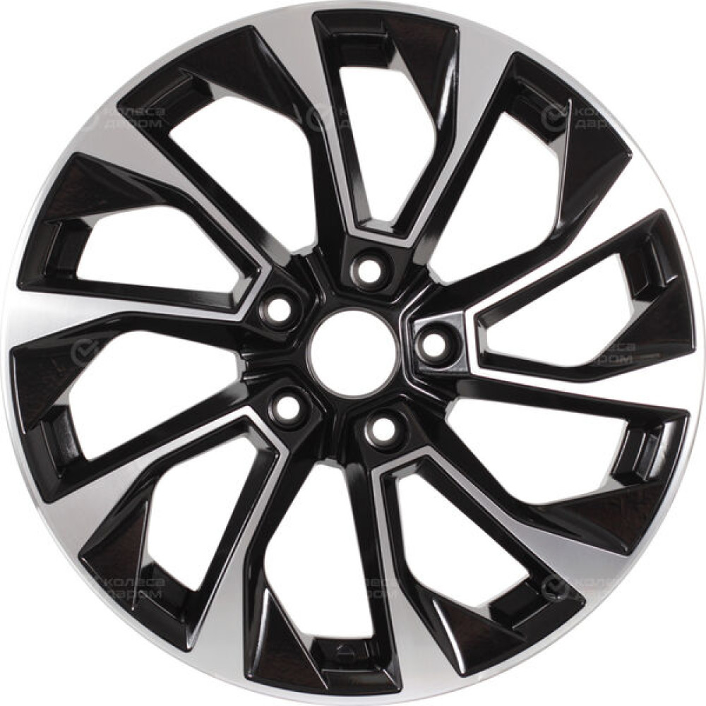 Колесный диск RST R177 7xR17 5x114.3 ET45 DIA54.1 глянцевый черный с полированной лицевой частью