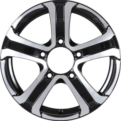 Колесный диск iFree Хафпайп 6xR16 5x139.7 ET40 DIA98.5 чёрный глянцевый с полированной лицевой частью