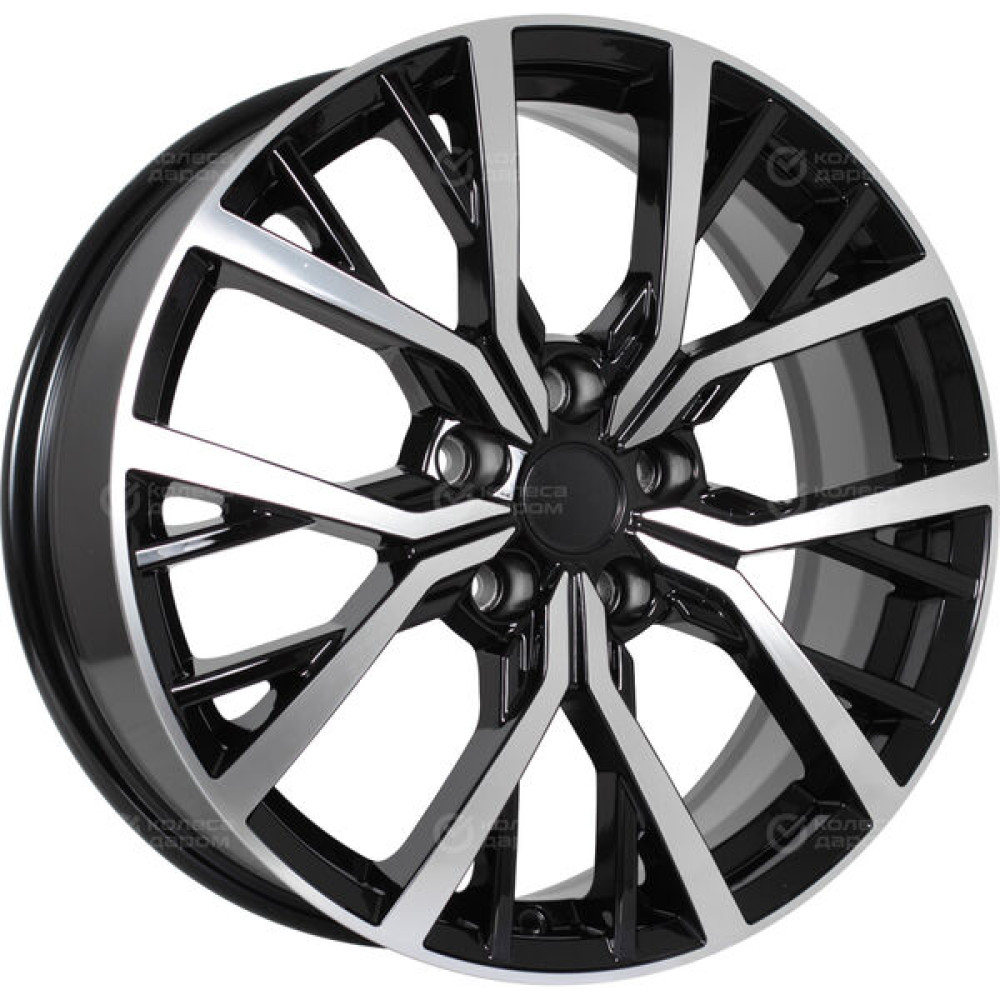 Колесный диск KHOMEN KHW1806 (Sportage) 7xR18 5x114.3 ET48.5 DIA67.1 глянцевый черный с полированной лицевой частью