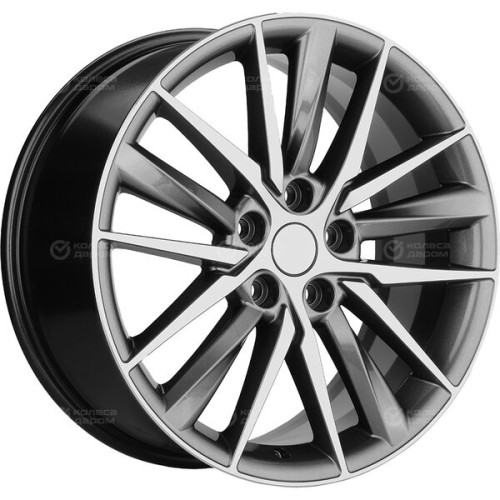 Колесный диск Carwel Алдан 1807 8xR18 5x108 ET46 DIA63.4 серый с полированной лицевой частью