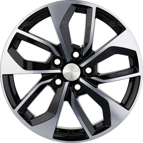 Колесный диск Carwel Эльтон 1703 7xR17 5x112 ET40 DIA57.1 черный глянцевый с полированной лицевой частью