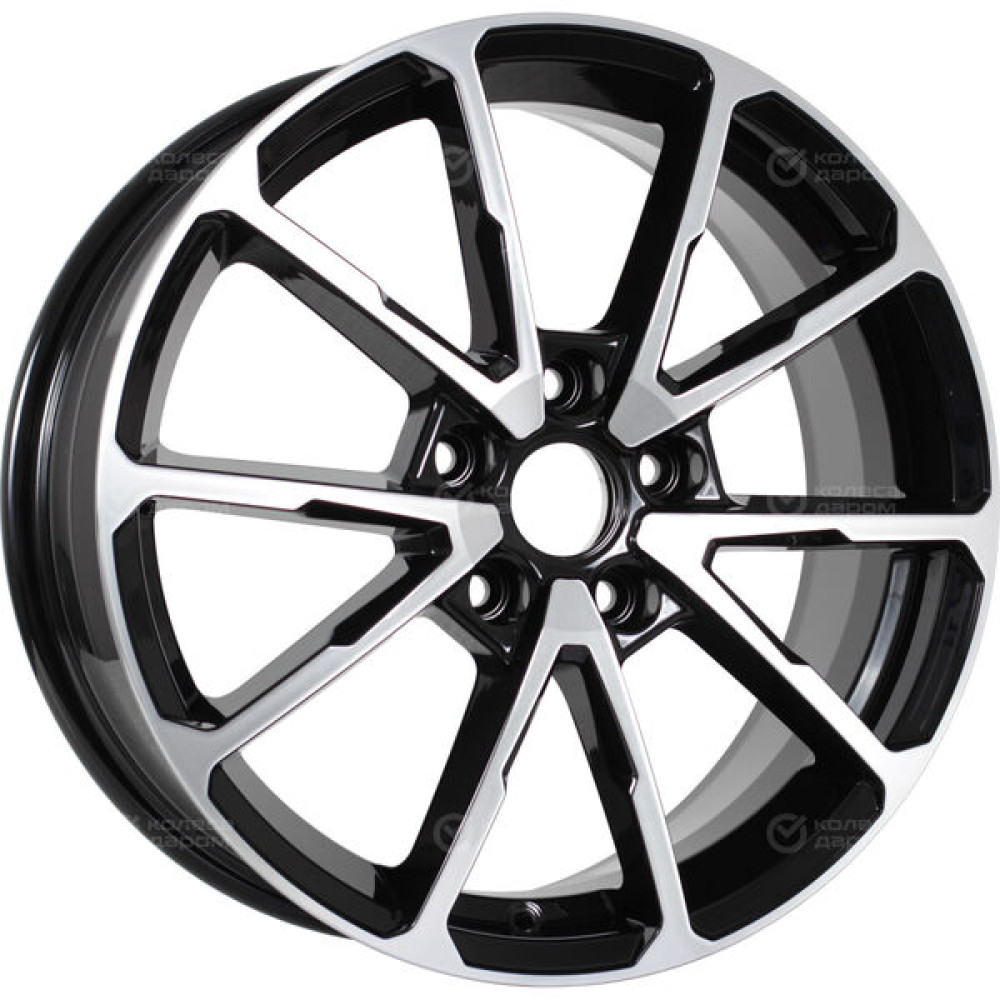 Колесный диск iFree Skibidi 6.5xR17 5x114.3 ET50 DIA67.1 чёрный глянцевый с полированной лицевой частью