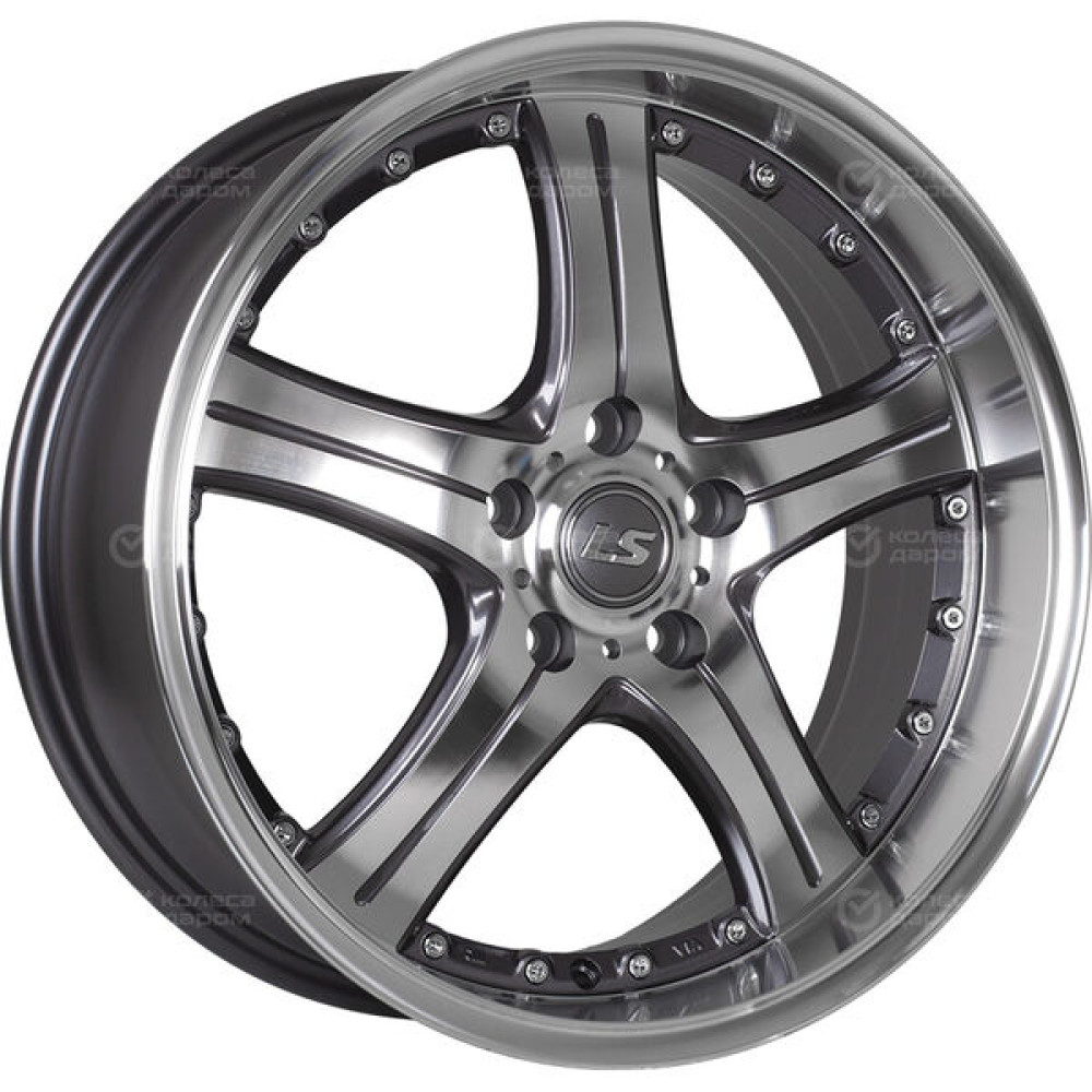 Колесный диск LS LS 322 7.5xR17 5x114.3 ET45 DIA73.1 насыщенный темно-серый полностью полированный