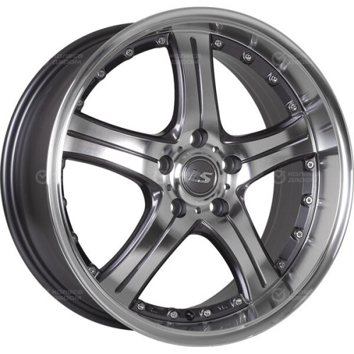 Колесный диск LS LS 322 7.5xR17 5x114.3 ET45 DIA73.1 насыщенный темно-серый полностью полированный