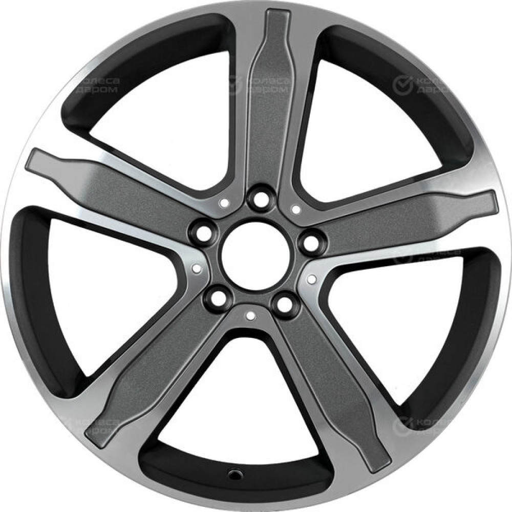 Колесный диск Replay VV246 6.5xR17 5x112 ET49 DIA57.1 глянцевый темно-серый с полированной лицевой частью