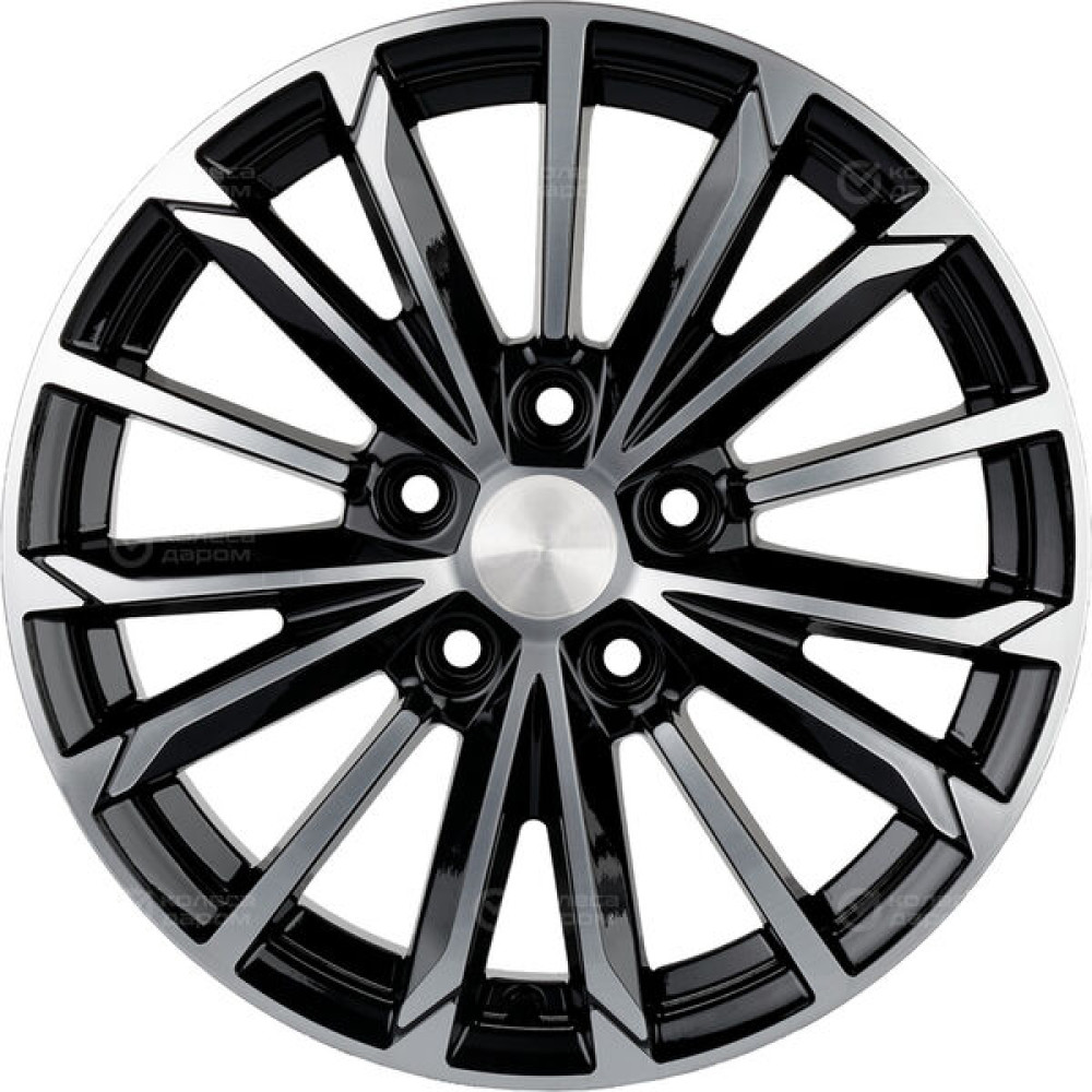 Колесный диск Carwel Тевриз 1611 6.5xR16 5x114.3 ET45 DIA54.1 черный глянцевый с полированной лицевой частью
