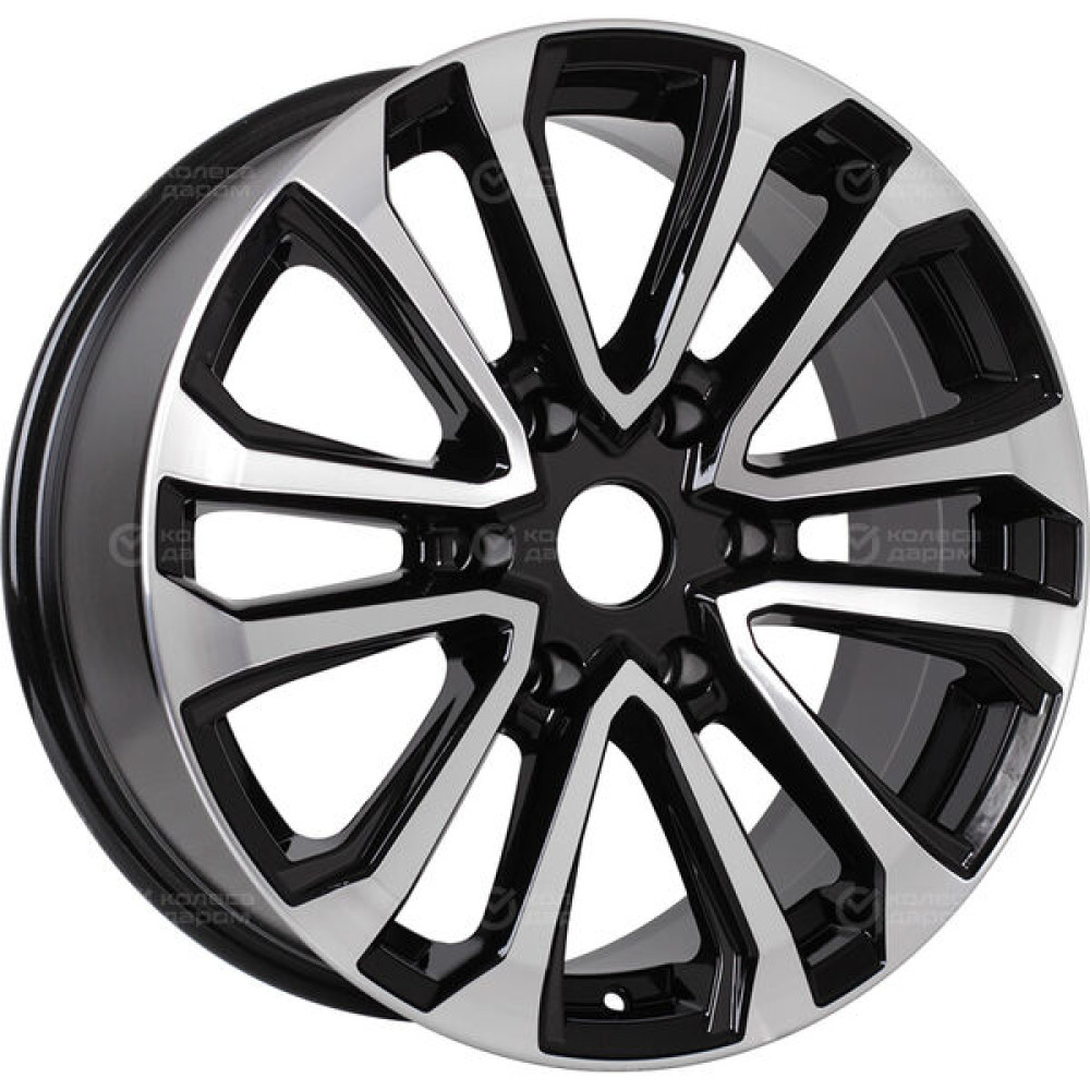 Колесный диск RST R117 7.5xR17 6x139.7 ET25 DIA106.1 глянцевый черный с полированной лицевой частью