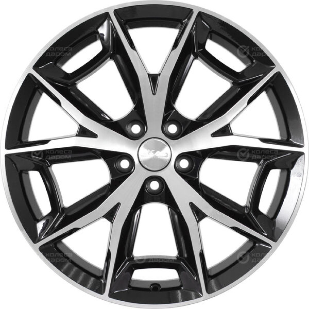 Колесный диск СКАД ПАРКЕР 7.5xR19 5x108 ET45 DIA63.35 черный глянцевый с полированной лицевой поверхностью