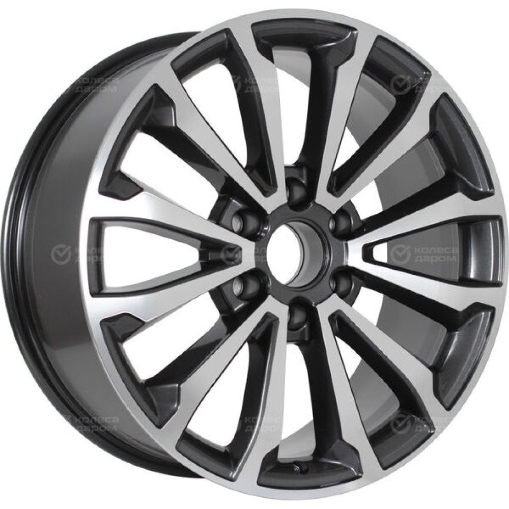 Колесный диск СКАД Premium Series КР006 (20_Haval H9) 8.5xR20 6x139.7 ET33 DIA75.1 серый глянцевый с полированной лицевой частью