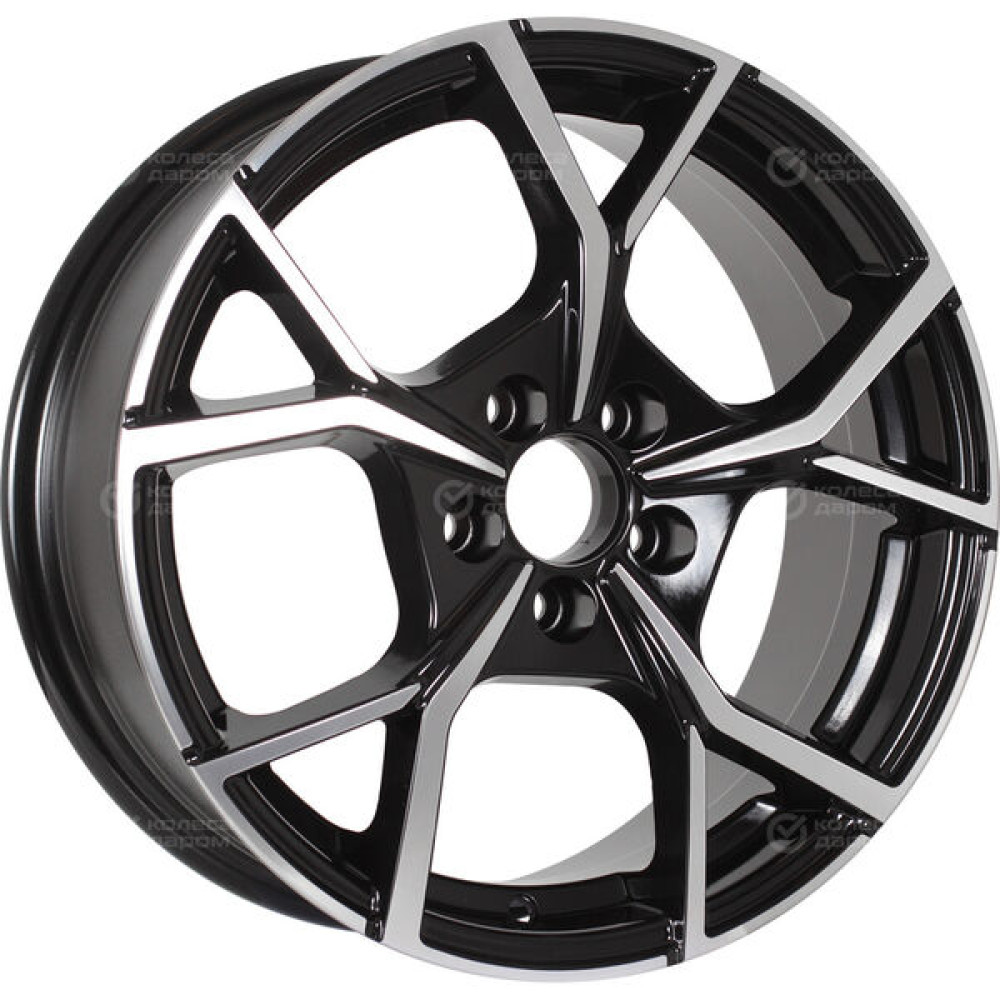 Колесный диск RST R086 6.5xR16 5x108 ET40 DIA54.1 глянцевый черный с полированной лицевой частью