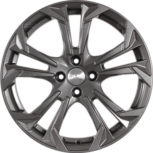 Колесный диск СКАД Дунай 7xR17 4x100 ET37 DIA67.1 темно-серый цвет с перламутровыми оттенками