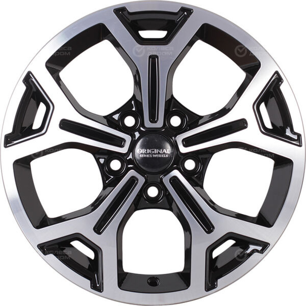 Колесный диск СКАД KL-318 6.5xR16 5x114.3 ET50 DIA66.1 черный глянцевый с полированной лицевой поверхностью