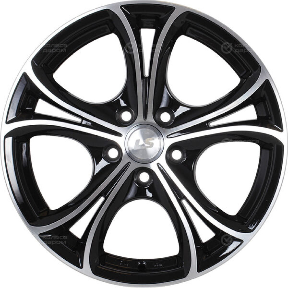Колесный диск LS LS 393 7.5xR17 5x112 ET45 DIA57.1 черный полностью полированный