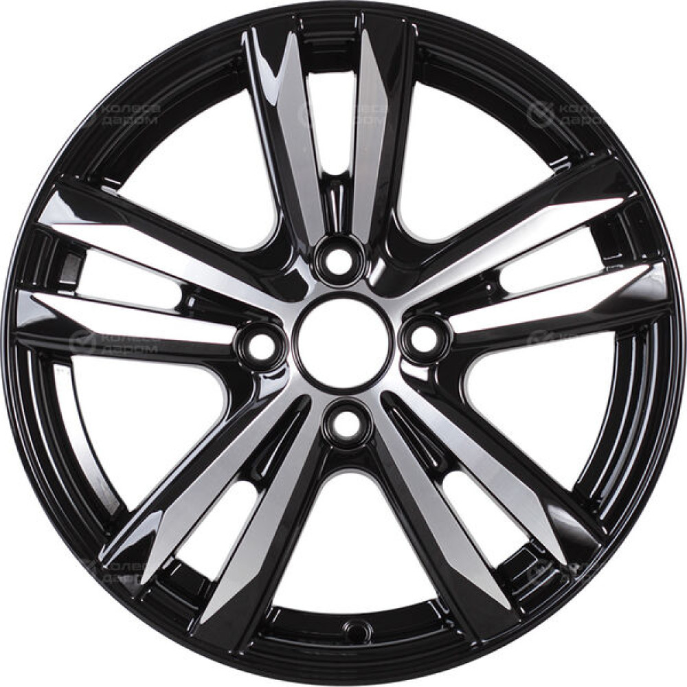 Колесный диск iFree Маскот 6xR15 4x100 ET50 DIA60.1 чёрный глянцевый с полированной лицевой частью