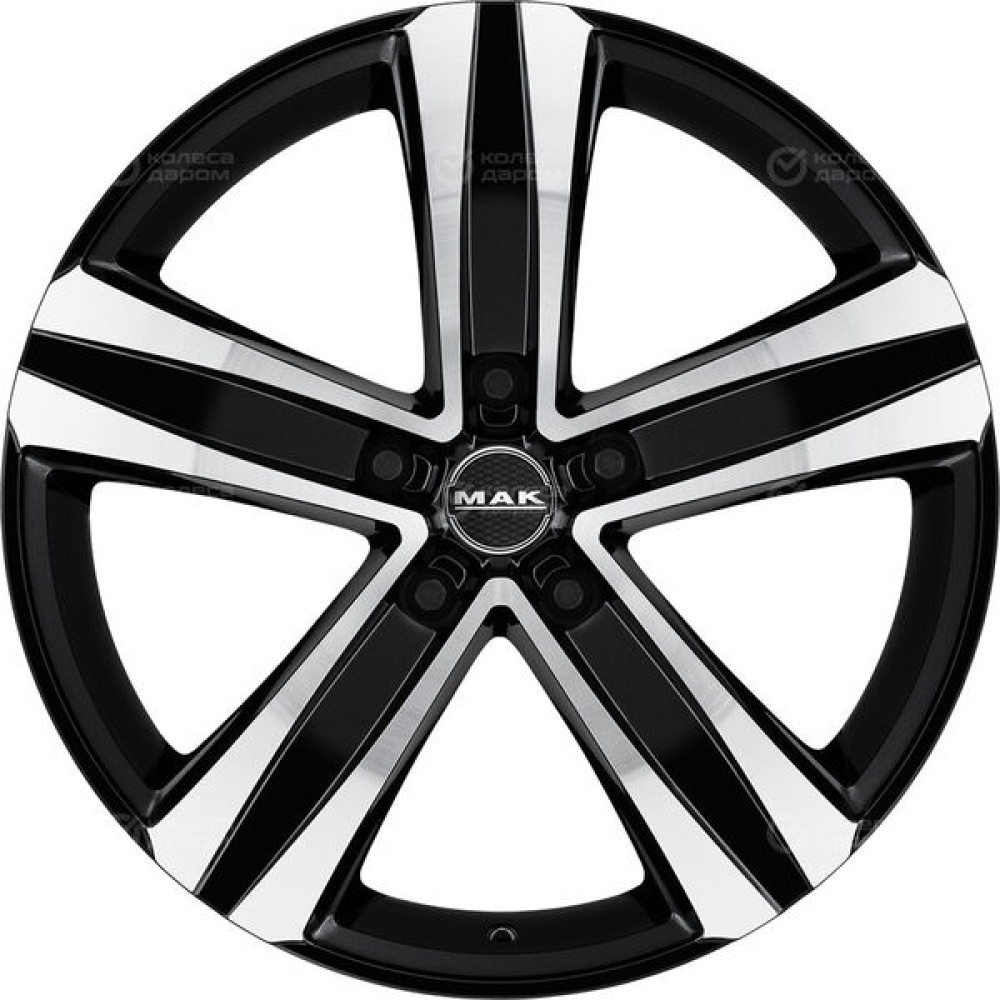 Колесный диск MAK Stone 5 7.5xR18 5x127 ET50 DIA71.6 черный глянцевый с полированной лицевой частью
