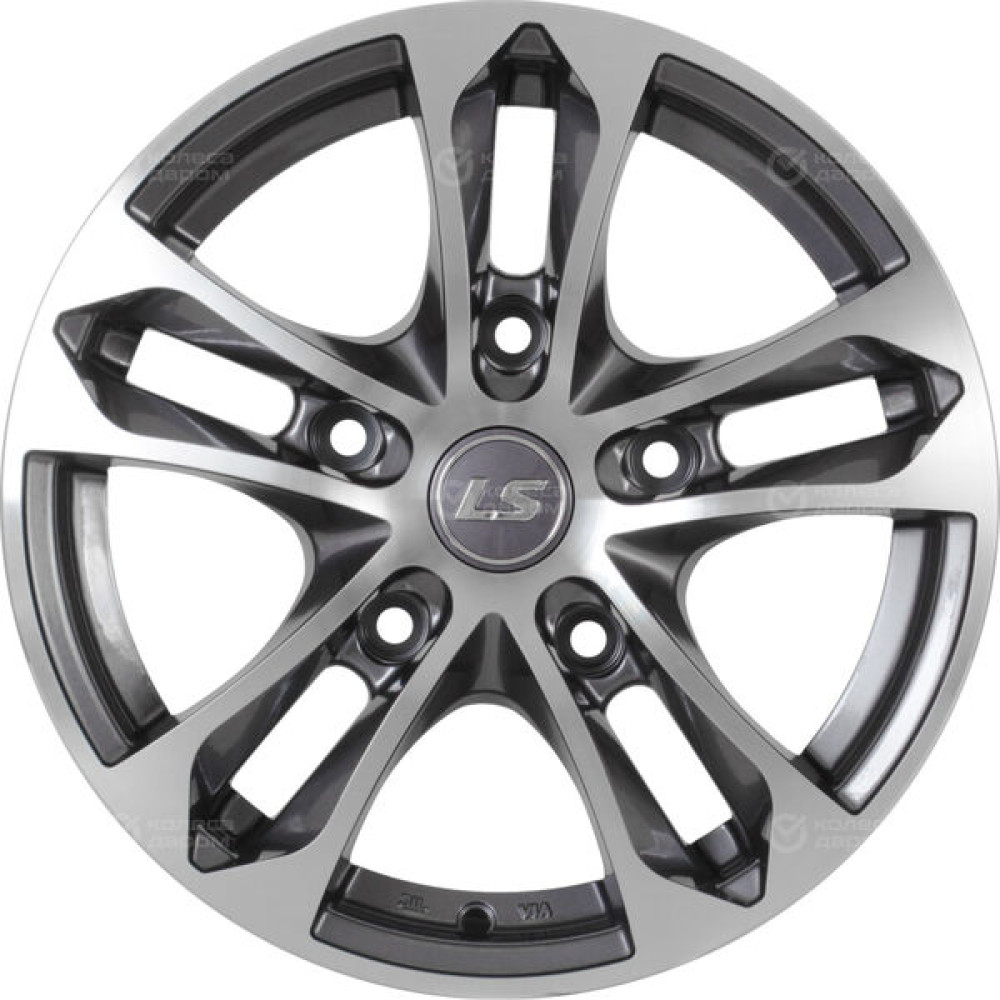 Колесный диск LS LS 197 6.5xR16 5x139.7 ET40 DIA98.5 насыщенный темно-серый полностью полированный