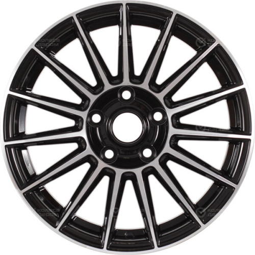 Колесный диск iFree Азур 6.5xR16 5x114.3 ET45 DIA67.1 чёрный глянцевый с полированной лицевой частью
