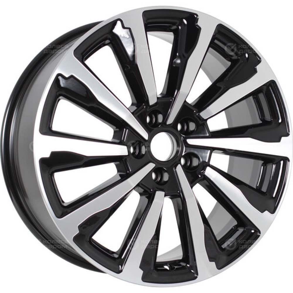 Колесный диск СКАД Астер 8xR18 5x114.3 ET45 DIA66.1 черный глянцевый с полированной лицевой поверхностью