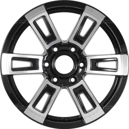 Колесный диск СКАД ТОР-18 8xR18 6x139.7 ET30 DIA67.1 черный глянцевый с полированной лицевой поверхностью