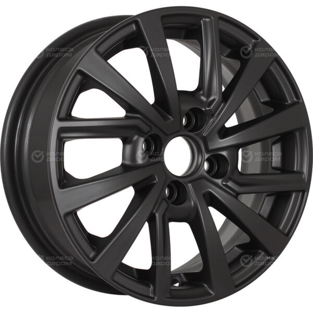 Колесный диск KDW KD1430 5.5xR14 4x100 ET40 DIA54.1 (уценка) черный матовый
