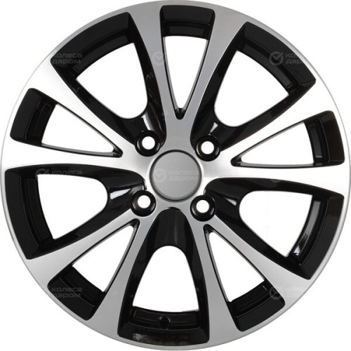 Колесный диск NEO 509 6xR15 5x105 ET39 DIA56.6 глянцевый черный с полированной лицевой частью