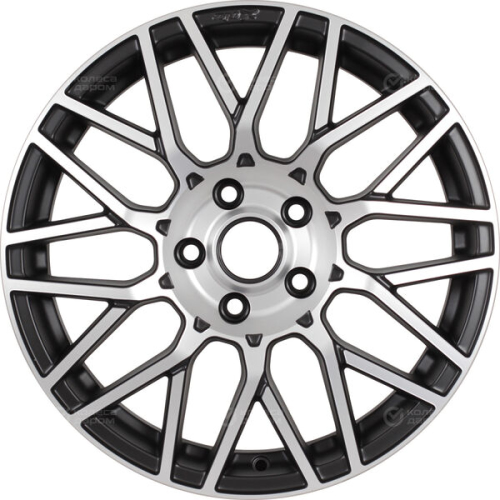 Колесный диск X-trike X131 7xR17 4x100 ET37 DIA60.1 черный матовый с полированной лицевой частью