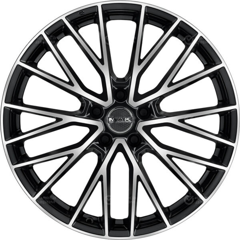Колесный диск MAK SPECIALE 8.5xR19 5x112 ET32 DIA66.45 черный глянцевый с полированной лицевой частью