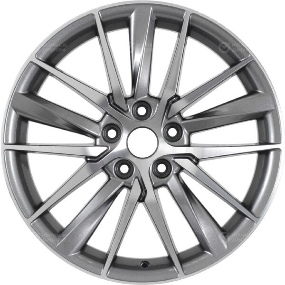 Колесный диск KHOMEN KHW1807 (Mazda CX-9) 8xR18 5x114.3 ET45 DIA67.1 насыщенный темно-серый полностью полированный