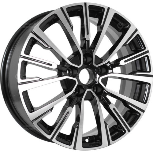 Колесный диск Carwel Базан 1720 7xR17 5x108 ET33 DIA60.1 черный глянцевый с полированной лицевой частью