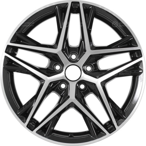 Колесный диск СКАД Челси 8xR18 5x114.3 ET40 DIA66.1 черный глянцевый с полированной лицевой поверхностью