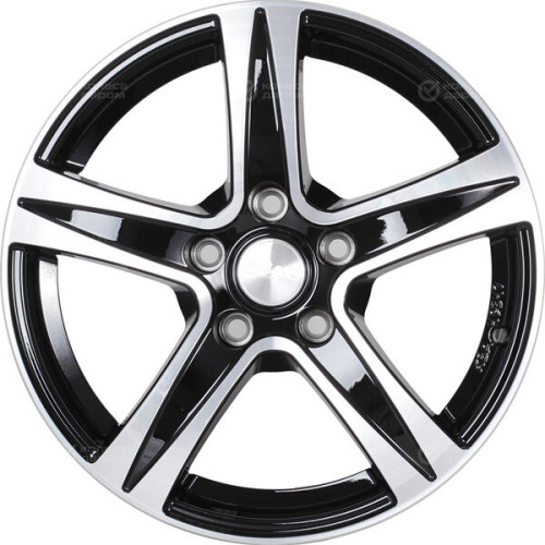 Колесный диск СКАД Sakura 6.5xR15 5x112 ET43 DIA57.1 черный глянцевый с полированной лицевой поверхностью