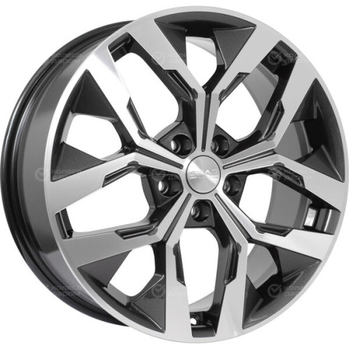 Колесный диск СКАД Ламберт 7.5xR18 5x108 ET33 DIA67.1 темно-серый глянцевый с полированной лицевой частью