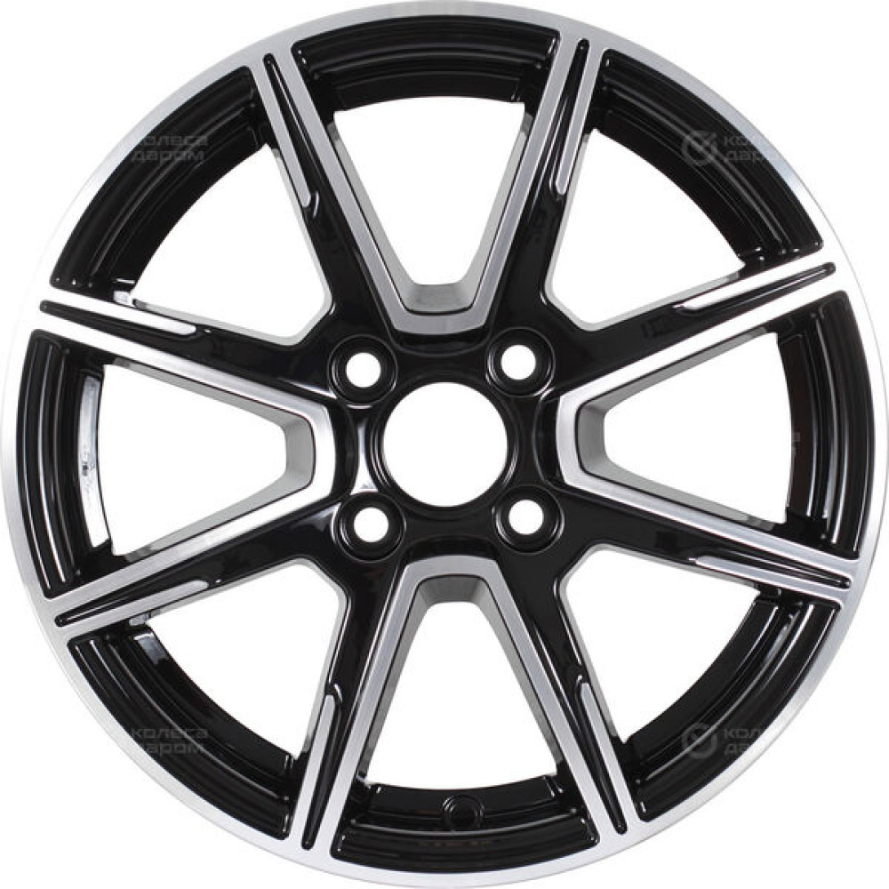 Колесный диск iFree Майами лайт 5.5xR14 4x98 ET35 DIA58.5 (уценка) чёрный глянцевый с полированной лицевой частью