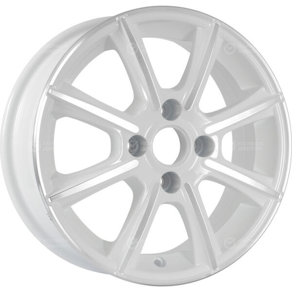 Колесный диск СКАД Монако 5.5xR14 4x98 ET38 DIA58.6 белый с полированной лицевой частью