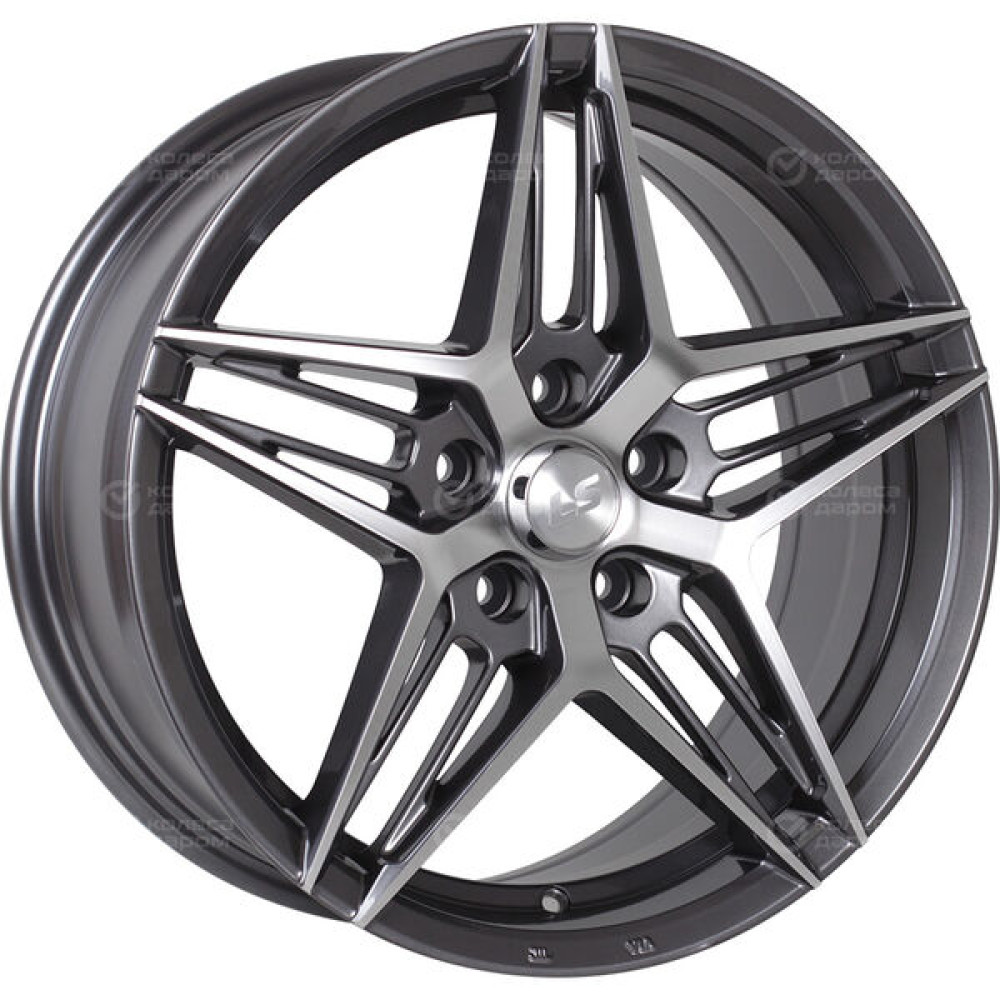 Колесный диск LS LS 1262 7.5xR17 5x112 ET40 DIA57.1 насыщенный темно-серый полностью полированный