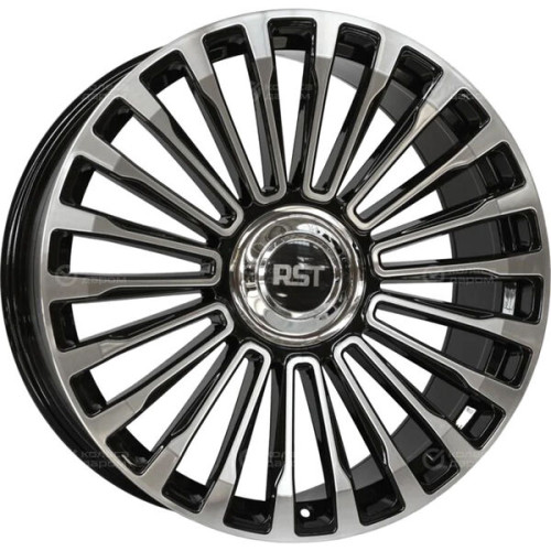 Колесный диск RST R2201FF 9.5xR22 5x120 ET45 DIA72.6 глянцевый черный с полированной лицевой частью